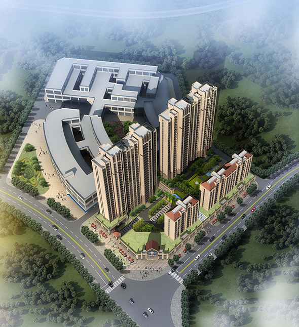 火炬學(xué)府二期鳥瞰圖