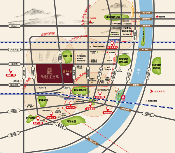 錦繡世家·西苑位置圖