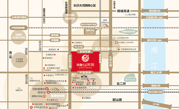 華融山水苑位置圖