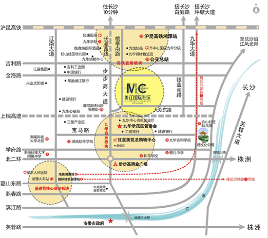 美江國(guó)際社區(qū)位置圖