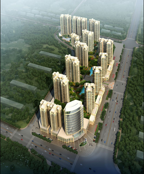 華金國際·萊茵城鳥瞰圖