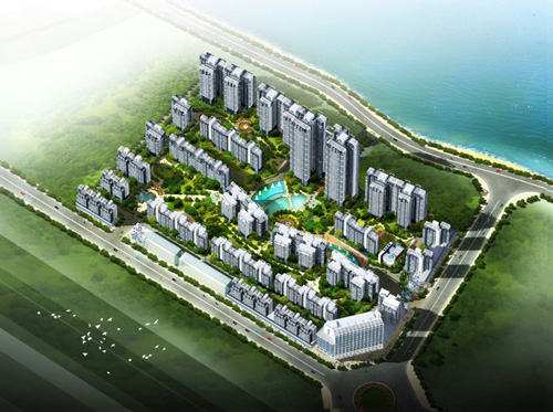 天元·湘江國際鳥瞰圖