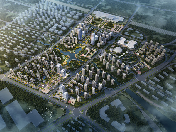 湘江城際空間站鳥瞰圖