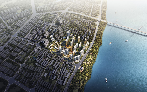 城發(fā)·潭州壹號院鳥瞰圖