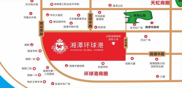 湘潭環(huán)球港位置圖
